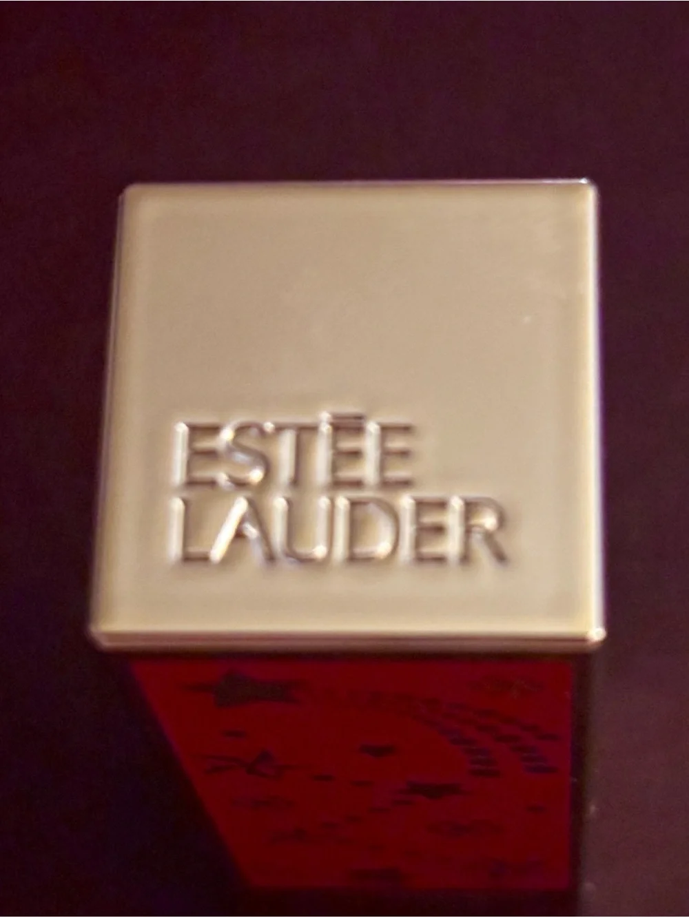 Estee Lauder Bright Red Lipstick with Star Detail